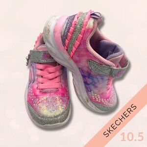Skechers Sneakers Girl's Size 10.5 – Pink Glitter Rainbow Magical Collection